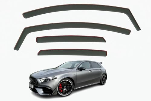 Set di 4 deflettori d'aria compatibili con MERCEDES-BENZ Classe A W177 5 porte Hatchback 2019 2020 2021 2022 2023 2024 2025 modelli.