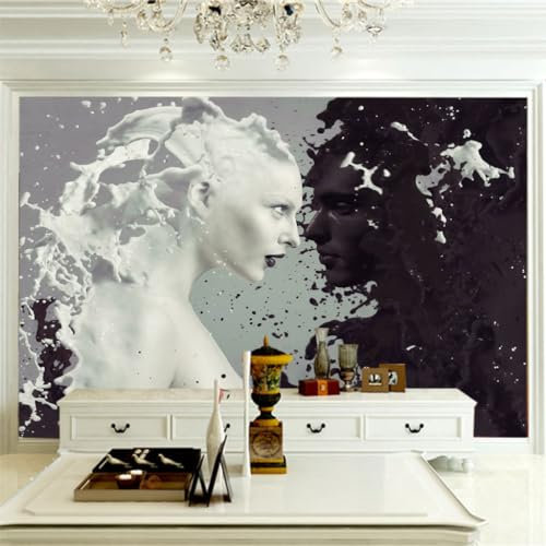 GOKSEL Papier Peint Panoramique Homme et femme abstraits Taille:L150CMxH105CM 3D Moderne Papier Peint 3D Intissé Décoration Murale Intissé Chambre Salon Decoration