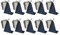 BOTTLECLOTHS - Catering-Kollektion, Flaschentücher für Eiskübel, Polycotton, 42 cm, Eckloch, genähter Kreis (Marineblau, 10 Stück)