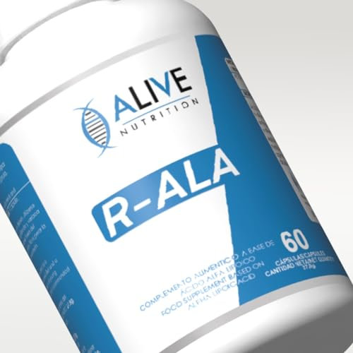 Ácido alfa lipoico. R-ALA con 60 cápsulas de 250mg. Potente Antioxidante. R ALA 250mg. Potencia la actividad mental. Ingredientes 100% naturales. Suplementos alimenticios. Suplementos vitamínicos.