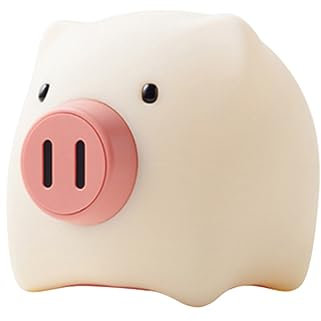UKCOCO Silicone Pig Led Nachtlicht Mit Usb Aufladung Und Timer-funktion Warmweiß Für Babyzimmer Kinderzimmer Und Gemütliche