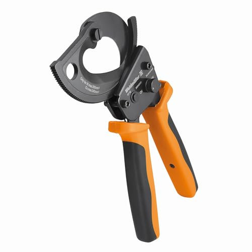 Weidmüller Kabelschneider KT 40 (bis ø 40mm, mit Ratschenfunktion, für Aluminium + Kupfer, quetschfreies Schneiden, Kabelzange Länge 305 mm, Werkzeug für Elektriker) 480761