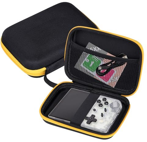 LncBoc Hard Carrying Case Compatible with RG35XX/ RG353V/ RG353VS Retro Handheld Game Console,Waterproof Multi-Function Travel Storage Bag (Box Only, Black)