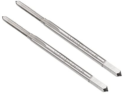 CoCud Thread Milling Taps, Metric M2 Thread H2, High Speed Steel Machine 3 Straight Flutes Screw Threading Tool - (Applications: for Tapping Drilling Machine), 2-Pieces