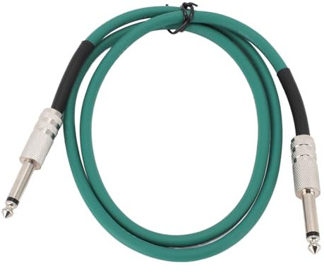 VBESTLIFE Câble D'instrument de 1/4 Pouces, Double Cordon Audio Stéréo Jack Droit de 6,35 Mm pour Guitare électrique, Basse, Clavier, Table de Mixage, Amplificateur, (/ 9.8Ft)