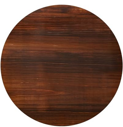 Jahof Tischplatte Rund 80 cm, Ersatztischplatte 2,5 cm Dick, Massiv Holzplatte für Esstisch, Schreibtisch,Couchtisch (Dunkelbraun)