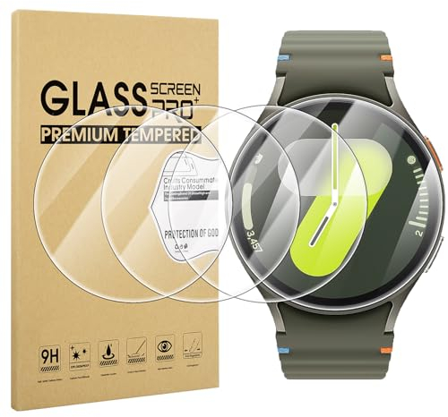 Diruite 4-Pack Screen Protector for Samsung Galaxy Watch 7/6/5/4 44mm Tempered Glass,HD Anti-Scratch Screen Cover,44mm