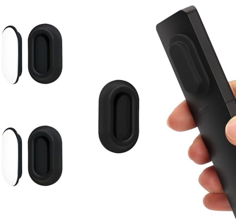 WALLFID Silikon-Magnet-Fernbedienunghalter,2 Pack Wand-Organisator für gekörnte Fernbedienungen,brandneues eingebettetes Slot-Design für sicheren Halt,selbstklebender TV-Speicher (Schwarz 2 Pack)