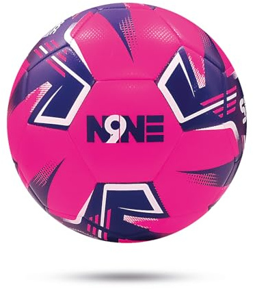NINE Pallone da calcio di alta qualità, misura 3, 4, 5, per allenamento e partita di calcio, per bambini, adolescenti, adulti (colore rosa, 4)