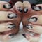 Cosmeria Lot de 24 faux ongles à coller, taille moyenne, avec dégradé noir gothique, acrylique ABS de haute qualité, idéal pour les fêtes et le quotidien