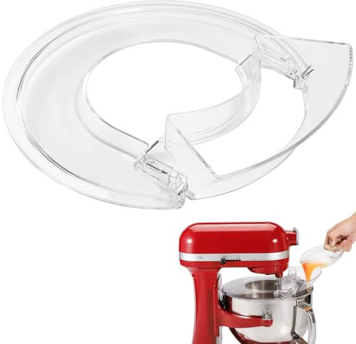 Ausgießschutz für KitchenAid 6 Quart, Spritzschutz mit abnehmbarem Ausgießer für KitchenAid 5,5–7 Quart Bowl-Lift Standmixer