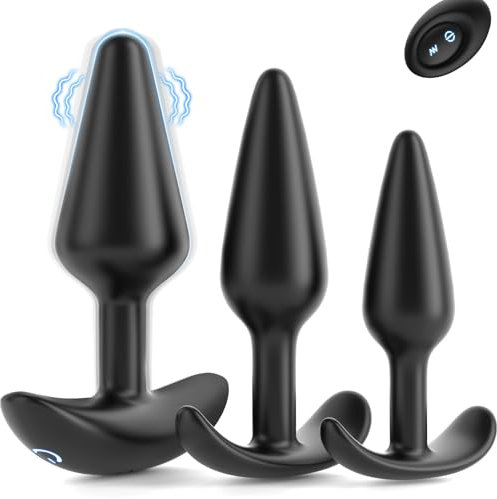 Analvibratoren für Mann 3er-Set Sex Spielzeug für die Paare Analplug, 12 Modi Prostata Stimulation Vibratorensets Männer Frauen Masturbieren, Butt Plυg Silikon Anal Dildo Extrem Sex Toyset