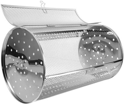 TOYANDONA Cesta De Inoxidable Para Horno Eléctrico Cesta Para Asar Nueces Verduras y Carne Herramienta De Camping Para Bbq y Cocción Uniforme
