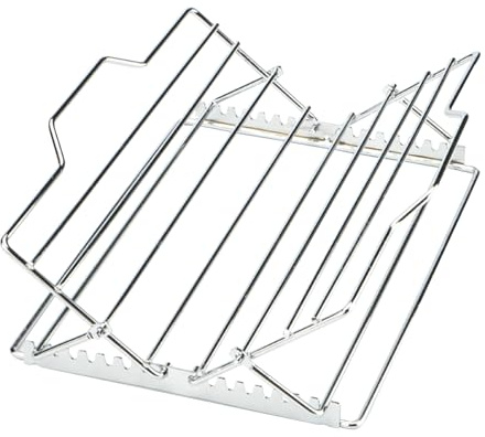 Foldable Cooking Frame - Grill Rack for Smolder | Stainless Steel with Raised Edges, Meat Baking Stand for Turkey Chicken Kitchen Gadgets Oven Smoker BBQ Indoor Outdoor Use