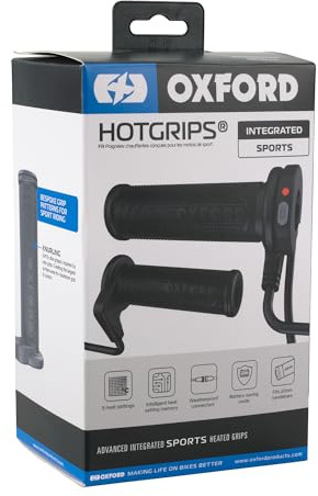 Oxford HotGrips® Advanced Integrated | Heated Handlebar Grips for Cold Temperature Winter Weather Motorcycle Motorbike Riding