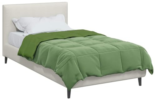 vidaXL Ganzjahresbettdecke 135 x 220 cm 4 Jahreszeiten Grün