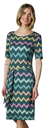 Ragwear Damen Sommerkleid leichtes Kurzarm Midikleid mit Taillenband und Taschen Taggiana Print YOUMODO XS-6XL