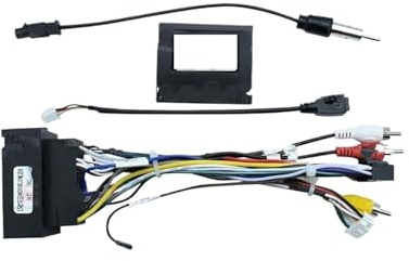 Dgmrcie Radio Fascia Navigation Plate For Fiat 500 2015-2019 Car Radio Fascias Frame 9 Inch 2DIN Stereo Panel Wiring Harness Power Cable Adapter Canbus Decoder(Cable CANBus)