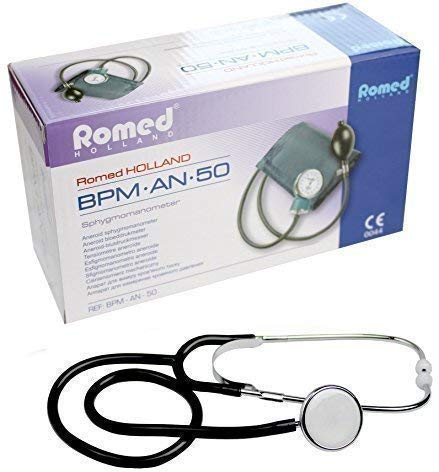 Romed Blutdruckmessgerät Aneroid BPM-AN-50 + Stethoskop schwarz