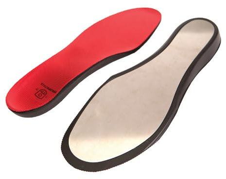 IMPACTO® RHINOTUFF Puncture Resistant Insoles - Men's US Size (7-8), Women's (9-10) - Stainless Steel Plate, Molded Design with Heel Cup & Arch Support - Fabric Cover for Moisture Wicking
