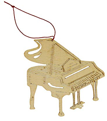 mugesh Anhänger Flügel/Piano Pappelholz - Schönes Geschenk für Musiker