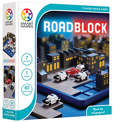 Smart Games - Roadblock, Puzzle Game with 80 Challenges, 7+ Years