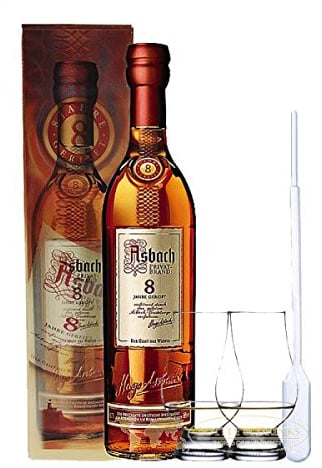 Asbach Uralt Privatbrand 8 Jahre 0,7 Liter + 2 Glencairn Gläser und Einwegpipette