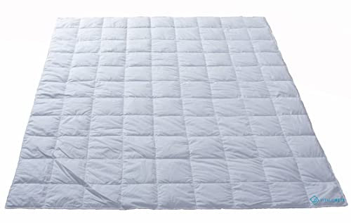 VitaloBett Sommer Daunendecke 155x220 - mit 400g 100% Daunen Wärmeklasse 1 extra leicht