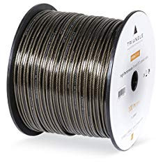 Triangle - Câbles Enceintes Hi-FI Opéra - Bobine Câble en Cuivre Désoxygéné (OFC) pour Haut-parleurs - Section 2,5mm - 100 mètres