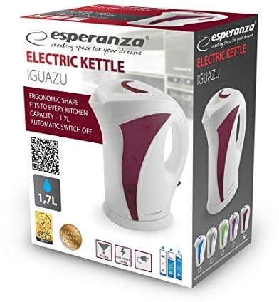 Esperanza EKK018R Electric kettle 1.7 L White/Red