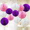 Time to Sparkle 12 Pack Tissue Paper Honeycomb Balls, Poms Birthday Baby Shower Wedding Decorations (Purple)