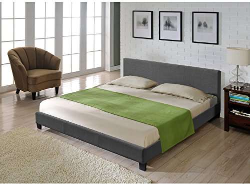 Corium Textil Doppelbett Polsterbett 140x200cm Bettgestell mit Lattenrost Stoff Bett