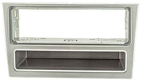 tomzz Audio 2439-159 Radioblende Metallschacht kompatibel mit Opel Corsa C Combo Omega B Vectra C Meriva Suzuki Ignis Wagon R matt-Chrom
