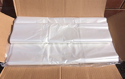140 GAUGE CLEAR PLASTIC BIN LINERS GARBAGE/RUBBISH 18x29x39 LARGE TRANSPARENT REFUSE POLYTHENE SACKS