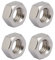 sourcing map 4pcs Tuercas Hexagonales Izquierdo M12 x 1,75 mm de rosca Métrica de acero inoxidable 201