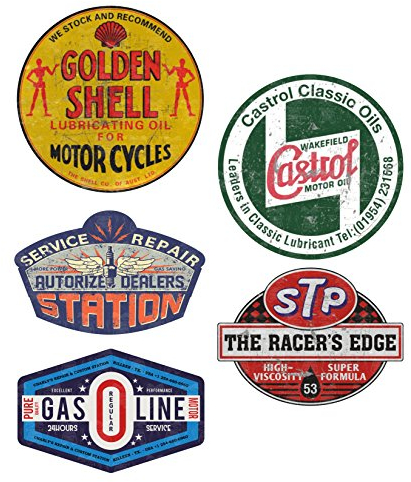 MG616 XL/ 5X Aufkleber Gasoline Breite je ca. 9cm Shell STP Hot Rod Shop Sticker Retro Oil Vintage Oldtimer Old School