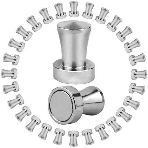 Reorda Neodym Magnet (30 Stück) - Verstärkte Magnetisierung Dank größerem Neodym im Pin - Starke Magnete für Magnettafel, Whiteboards, Kühlschränke & Tafeln - Vielseitige Einsatzmöglichkeiten
