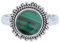 Ring 925 Silber Malachit grüner gestreifter Stein Edelstein echt Silber Damen Sterling Silber Geschenk (MRG-194-10-(50))