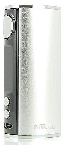 Eleaf - Kit iStick T80 Box Mod 80 W, batteria integrata 3000 mAh + Atomizzatore Melo 4 D25 da 25 mm, capacità liquido 4,5 ml (Silver)