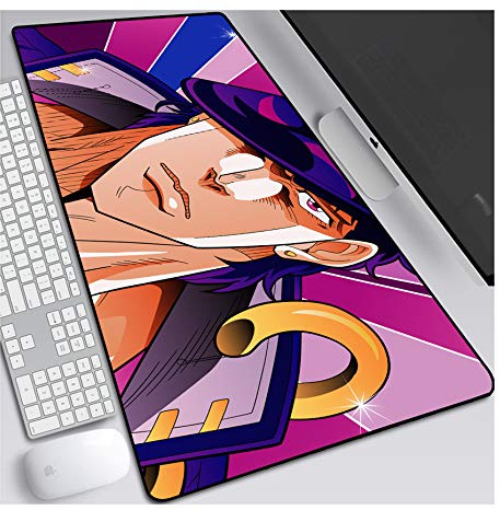 ITBT Mauspad JoJo's Bizarre Adventure Gaming Mauspad, 900 x 400 mm, 3mm Vernähte Kanten, rutschfest Anime Mousepad, mit Einer speziellen Oberfläche verbessert Geschwindigkeit und Präzision, A