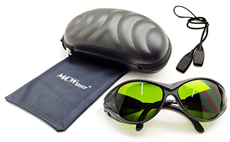 MCWlaser Laser Schutzbrille 1064nm 1080nm Brille CE OD5+ Laser Safety Goggles 190-470nm & 800-1700nm Für Fiber Laserreinigung Schweißen UV-Markierung Diode, ND:YAG Laser Absorption Type EP-8 Stil 2