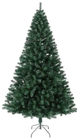 EVRE 4FT Realistic Artificial Christmas Tree 250 PVC Tips Pine Branches Metal Stand Easy Assembly Bushy Premium Fir Christmas Tree 4FT 120cm Green Small Xmas Tree Indoor Outdoor Holiday Decorations