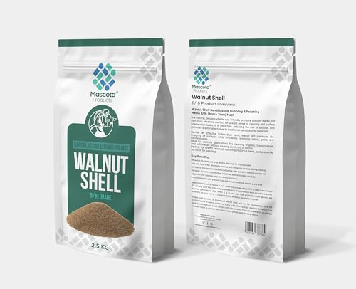 Sabbiatura Blast Noce Shell Tumbler Cabinet Grit Media 1-2MM 8/16 Mesh 2.5Kg