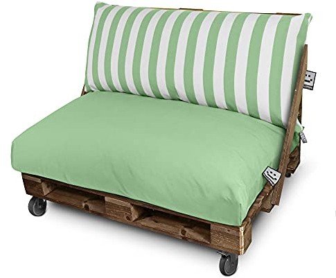 Happers Palettenkissen Toldotex Set 120x80 + 120x45 Grün