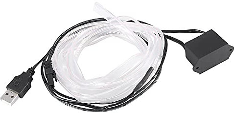 X AUTOHAUX 2 Meter langes USB-Lichterkette für Auto, kaltes Licht, Weiß