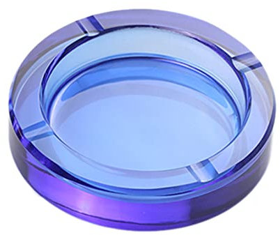 Sizikato Aschenbecher aus farbigem Kristallglas, 10,2 cm