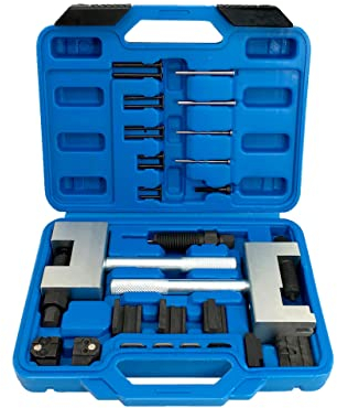 ZKTOOL Werkzeugsatz zum Ausbau Motorsteuerkette Kompatibel mit Mercedes Benz M271 M272 M273 M274 M276 motor,Timing-Spezialwerkzeugsatz, Nietwerkzeugsatz für Steuerkette, Simplex-Duplex und Doppelwalze