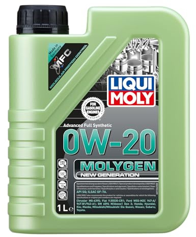 LIQUI MOLY Motoröl 0W-20 Molygen Vollsynthetiköl Motor Öl API SP New Generation 1L Kompatibel mit NISSAN Qashqai II J11, J11, MAZDA CX-5 KE, GH, TOYOTA Yaris Schrägheck P9, MITSUBISHI COLT VI Z3A, Z2A