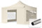 TOOLPORT Faltzelt Faltpavillon Pavillon 4x4m - mit 4 Seitenteilen (Panoramafenster) Premium Dach Partyzelt Creme