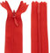 Aerzetix - C61904 - Set di 10 Cerniere Invisibili 60cm Non separabili - Cerniera Lampo - Colore Rosso - pelletteria Jeans Pantaloni Vestito Gonna Abbigliamento Cucito